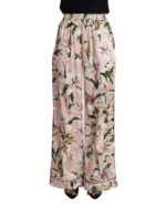 Brand New  Wide Leg Pants with Lilies Print 40 IT Women