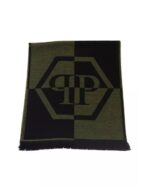 Luxury Logo Scarf with Fringed Hems One Size Men