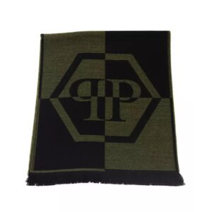 Luxury Logo Scarf with Fringed Hems One Size Men