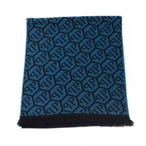 Monogram Fringed Hems Scarf One Size Men