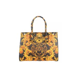 Plein Sport Iconic Design Shopping Bag with Gold Detailing One Size Women