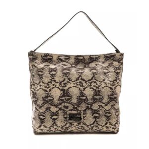 Python Print Leather Shoulder Bag One Size Women