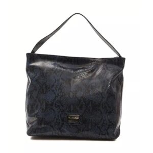 Python Print Leather Shoulder Bag One Size Women