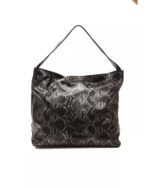 Python Print Leather Shoulder Bag One Size Women