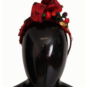 Cherry Sicily Headband with Multicolor Embellishment One Size Women