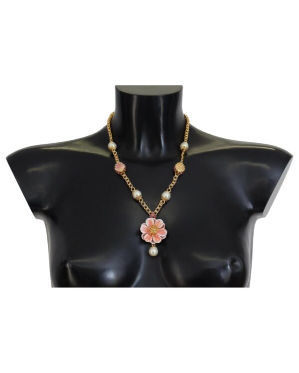 Gold Crystal Statement Charm Necklace One Size Women