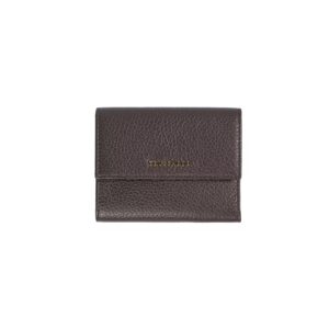 Embossed Leather Womens Wallet with Press Button Closure One Size Women