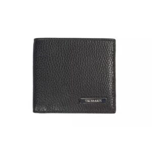 Embossed Leather Mens Wallet with Book Opening One Size Men