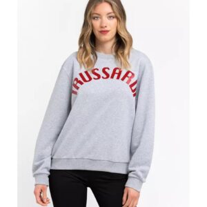 Oversized Round-neck Sweatshirt with Maxi Lettering S Women