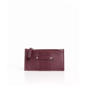 Soft Leather Card Holders with Side Pockets and Zip One Size Men