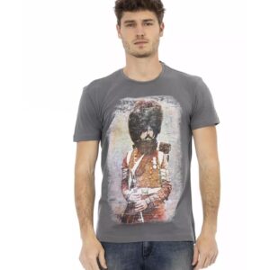 Short Sleeve T-shirt with Round Neck - Front Print 3XL Men