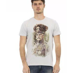 Short Sleeve T-shirt with Round Neck - Front Print M Men