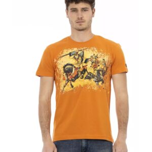 Printed Short Sleeve T-shirt with Round Neck 3XL Men