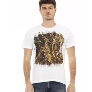 Short Sleeve T-shirt with Front Print 3XL Men