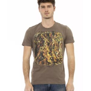 Printed Round Neck Short Sleeve T-shirt L Men