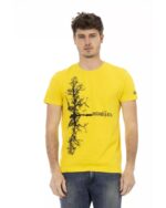 Short Sleeve T-shirt with Round Neck - Front Print L Men