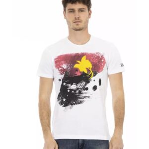 Printed Short Sleeve T-shirt with Round Neck 3XL Men