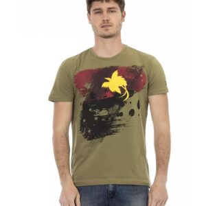 Short Sleeve T-shirt with Front Print 3XL Men