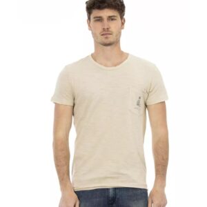 Short Sleeve T-shirt with Chest Pocket Print L Men