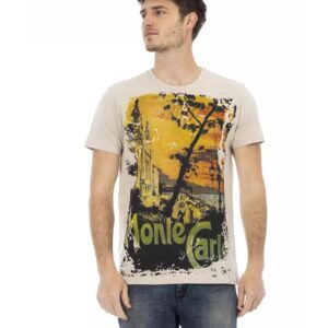 Short Sleeve T-shirt with Round Neck - Front Print 3XL Men