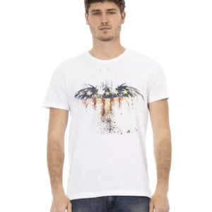 Front Print Short Sleeve T-shirt L Men