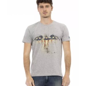 Short Sleeve T-shirt with Front Print 3XL Men