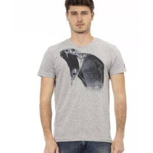 Short Sleeve T-shirt with Round Neck - Front Print 3XL Men