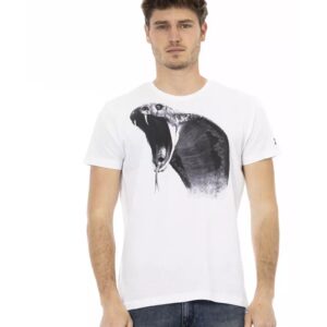 Short Sleeve Round Neck T-Shirt with Front Print 3XL Men