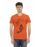 Front Print Short Sleeve V-Neck T-Shirt 2XL Men