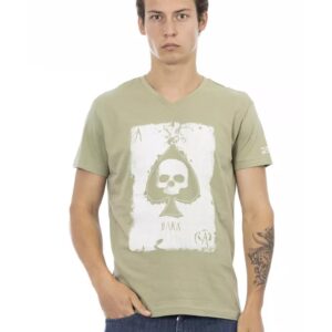 Printed V-neck Short Sleeve T-shirt M Men