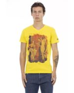 Front Print V-Neck Short Sleeve T-Shirt M Men