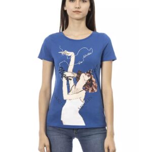 Short Sleeve T-shirt with Front Print L Women