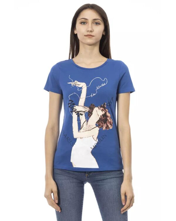 Short Sleeve T-shirt with Front Print L Women