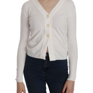 BYBLOS V-neck Long Sleeve Cropped Cardigan Blouse M Women