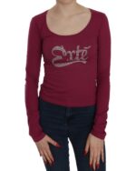 EXTE Fuchsia Crystal Embellished Blouse 42 IT Women