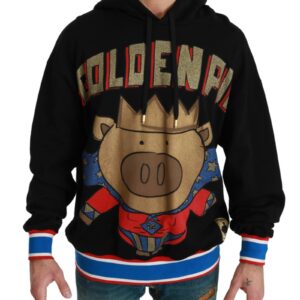 Hooded Sweater with Multicolor Motive 44 IT Men