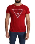 Authentic  Red Cotton Stretch T-shirt L Men