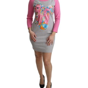 Crew Neck 3/4 Sleeve Sweater Dress with My Little Pony Motive 38 IT Women