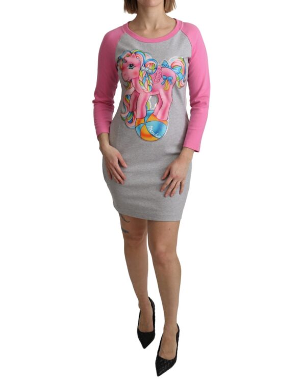 Crew Neck 3/4 Sleeve Sweater Dress with My Little Pony Motive 40 IT Women