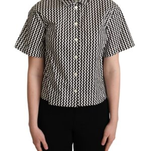 Signature Zigzag Design Cotton Polo by  40 IT Women