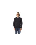 Embroidered Crew Neck Sweater made from Extrafine Wool Merinos Fabric XL Men