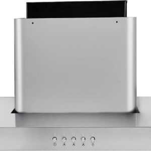 Empava 60cm Wall Mount Range Hood with Push Button Controls - Ducted Exhaust Kitchen Vent - 3 Speed Fan - Permanent Filter - LEDs Light in Stainless Steel