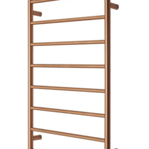 Premium Brushed Rose Gold Towel Rack - 8 Bars  Round Design  AU Standard  1000x620mm Wide