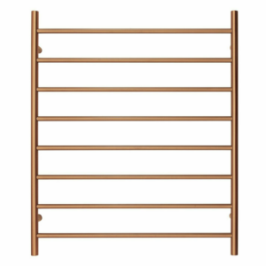 Premium Brushed Rose Gold Towel Rack - 8 Bars  Round Design  AU Standard  1000x850mm Wide