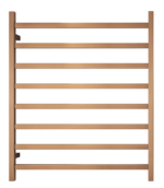 Premium Brushed Rose Gold Heated Towel Rack - 8 Bars  Square Design  AU Standard  1000x850mm Wide