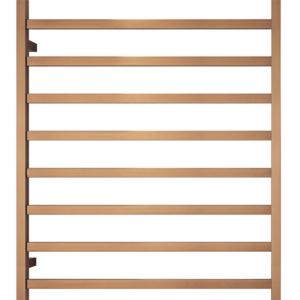 Premium Brushed Rose Gold Heated Towel Rack - 8 Bars  Square Design  AU Standard  1000x850mm Wide