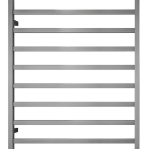 Premium Gunmetal Heated Towel Rack - 8 Bars  Square Design  AU Standard  1000x850mm Wide