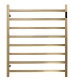 Premium Brushed Gold Heated Towel Rack With LED control- 8 Bars  Square Design  AU Standard  1000x850mm Wide