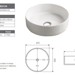 2021 Matte Pink outside Round 360 mm Dia top counter basin porcelain sink