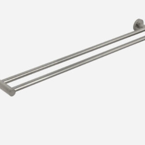 Luxurious Brushed Nickel Stainless Steel 304 Towel Rack Rail - Double Bar 600mm